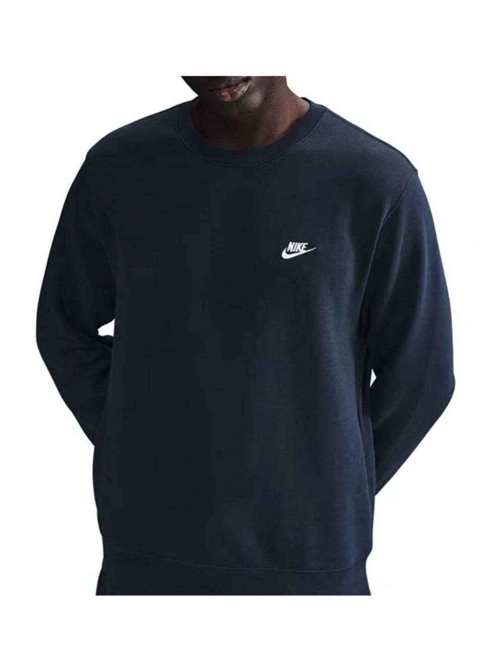 Nike Club Mens Sweatshirt Medium Blue Fleece Crewneck Embroider Logo FN3886-451
